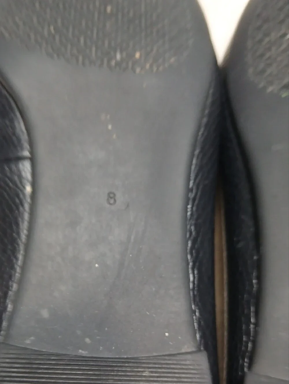 Tory Burch Black Leather Ballet Flats with Gold Logo Size 8
